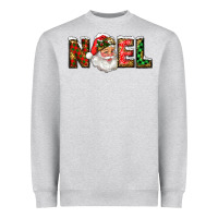Heather Grey Western Noel Santa Claus Heavyweight Sweatshirt - RanaPortraitStore