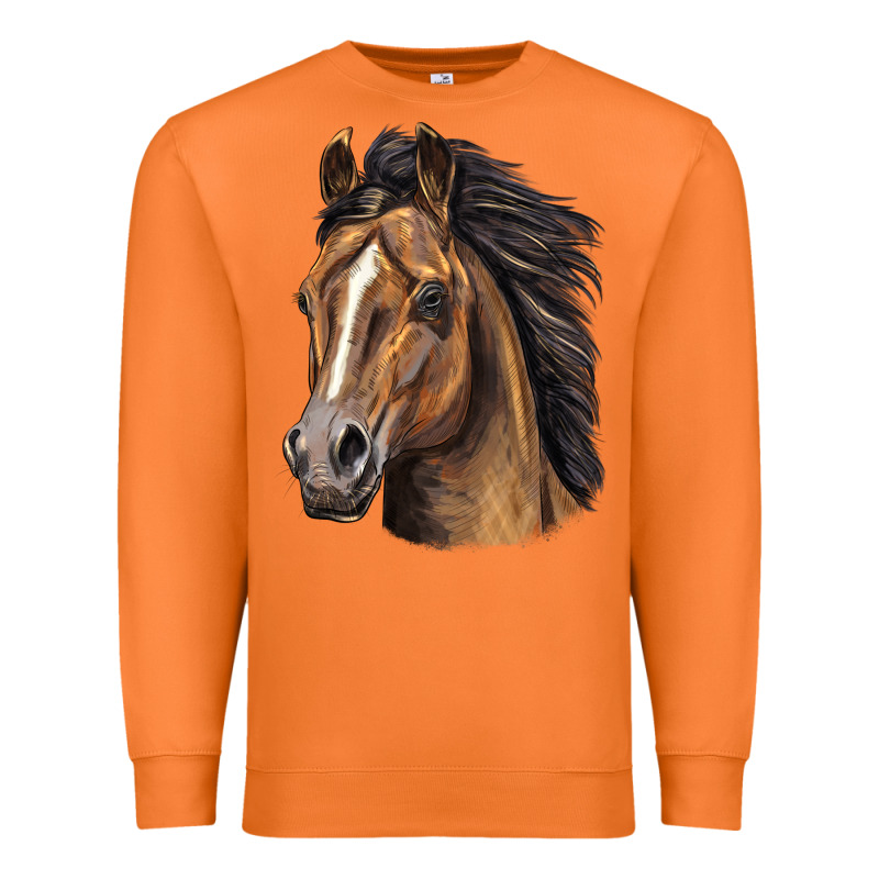 Quarter Horse Portrait Premium Sweatshirt by LillyAllenDesigns | Teevron