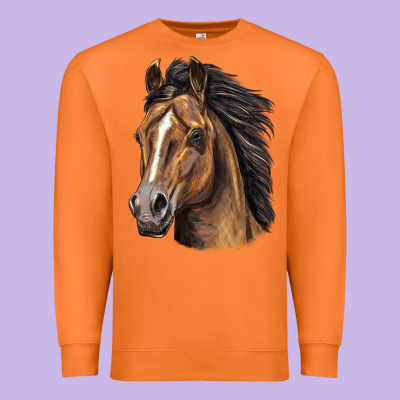 Quarter Horse Portrait Premium Sweatshirt Designed By Lillyallendesigns