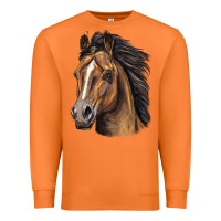 Carrot quarter horse portrait Premium Sweatshirt - LillyAllenDesigns