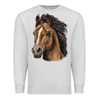 Dove Grey quarter horse portrait Premium Sweatshirt - LillyAllenDesigns