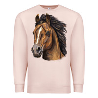 Pale Pink quarter horse portrait Premium Sweatshirt - LillyAllenDesigns
