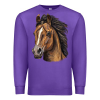 Purple quarter horse portrait Premium Sweatshirt - LillyAllenDesigns
