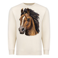 Sandshell quarter horse portrait Premium Sweatshirt - LillyAllenDesigns