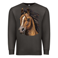 Smoke quarter horse portrait Premium Sweatshirt - LillyAllenDesigns