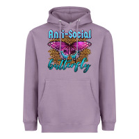 Lavender Western Anti-Social Butterfly Heavyweight Hoodie - LillyAllenDesigns