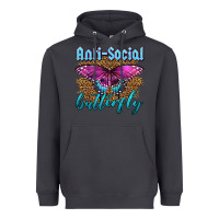 Smoke Western Anti-Social Butterfly Heavyweight Hoodie - LillyAllenDesigns