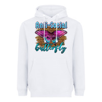 Western Anti-social Butterfly Heavyweight Hoodie | Teevron