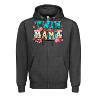 Charcoal Heather twin mama Zipper Hoodie - AdoDesignShop