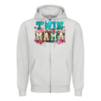 Dove Grey twin mama Zipper Hoodie - AdoDesignShop
