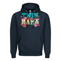 Navy twin mama Zipper Hoodie - AdoDesignShop