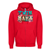 Red twin mama Zipper Hoodie - AdoDesignShop