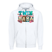 White twin mama Zipper Hoodie - AdoDesignShop