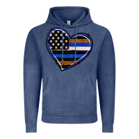 Vintage Denim police heart Vintage Hoodie - RanaPortraitStore
