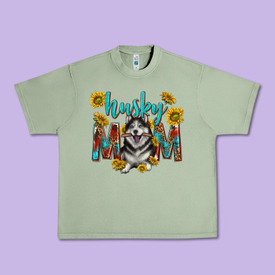 Western Alaskan Husky Mom Urban Heavy Tee Designed By Texasbilliewilder
