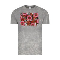 Cloud Rock valentine's day sunflowers leopard cowhide background Vintage Tee - RanaPortraitStore