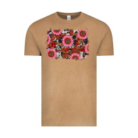Vintage Camel valentine's day sunflowers leopard cowhide background Vintage Tee - RanaPortraitStore