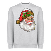 Heather Grey Santa Claus With Snow Heavyweight Sweatshirt - RanaPortraitStore