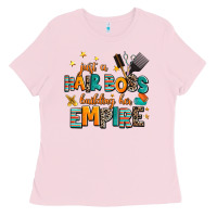 Bubblegum Pink just a nail boss building her empire Ladies Tee - AdoDesignShop