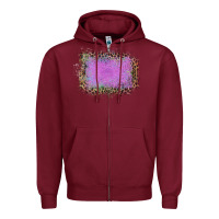 Burgundy Old Leopard Purple Glitter Frame Zipper Hoodie - Bettercallsaul