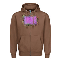 Chestnut Old Leopard Purple Glitter Frame Zipper Hoodie - Bettercallsaul