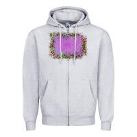 Heather Grey Old Leopard Purple Glitter Frame Zipper Hoodie - Bettercallsaul