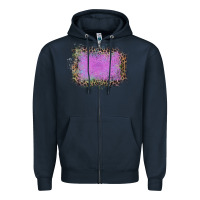 Navy Old Leopard Purple Glitter Frame Zipper Hoodie - Bettercallsaul
