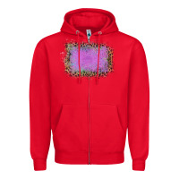 Red Old Leopard Purple Glitter Frame Zipper Hoodie - Bettercallsaul