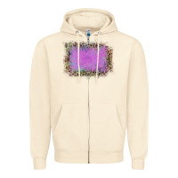 Sandshell Old Leopard Purple Glitter Frame Zipper Hoodie - Bettercallsaul