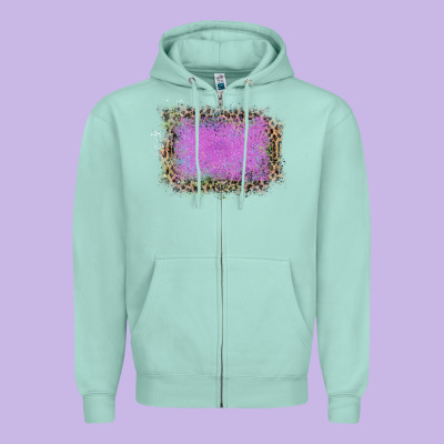 Old Leopard Purple Glitter Frame Zipper Hoodie Designed By Bettercallsaul