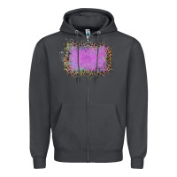 Smoke Old Leopard Purple Glitter Frame Zipper Hoodie - Bettercallsaul