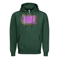 Sports Green Old Leopard Purple Glitter Frame Zipper Hoodie - Bettercallsaul
