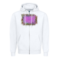 White Old Leopard Purple Glitter Frame Zipper Hoodie - Bettercallsaul