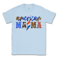 Dusty Blue american mama thunderbolt Classic Tee - HRA Design Shop