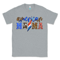 Heather Grey american mama thunderbolt Classic Tee - HRA Design Shop