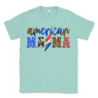 Seafoam american mama thunderbolt Classic Tee - HRA Design Shop