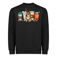 Black collie dog coffee cups Heavyweight Sweatshirt - texasbilliewilder