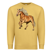 Antique Gold Haflinger Horse Premium Sweatshirt - LillyAllenDesigns