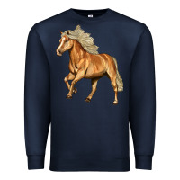 Navy Haflinger Horse Premium Sweatshirt - LillyAllenDesigns