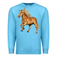 Ocean Blue Haflinger Horse Premium Sweatshirt - LillyAllenDesigns