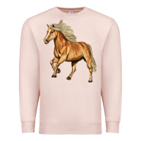 Pale Pink Haflinger Horse Premium Sweatshirt - LillyAllenDesigns