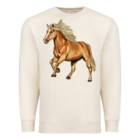 Sandshell Haflinger Horse Premium Sweatshirt - LillyAllenDesigns