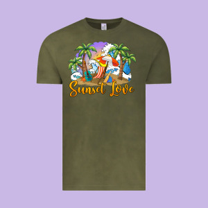 Sunset Love Vintage Tee Designed By Barkaloodesign