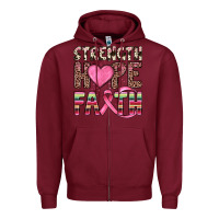 Burgundy strength hope faith Zipper Hoodie - JahusDesignShop
