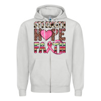 Dove Grey strength hope faith Zipper Hoodie - JahusDesignShop