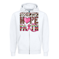 White strength hope faith Zipper Hoodie - JahusDesignShop