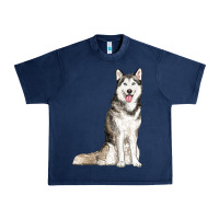 Navy husky Urban Heavy Tee - RanaPortraitStore