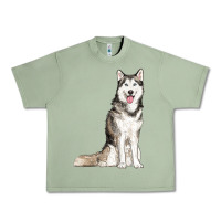 Oil Green husky Urban Heavy Tee - RanaPortraitStore