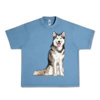Pebble Blue husky Urban Heavy Tee - RanaPortraitStore