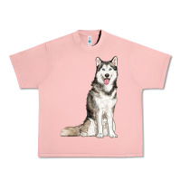 Salmon husky Urban Heavy Tee - RanaPortraitStore